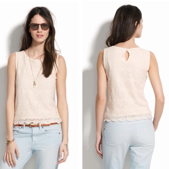 Madewell | Tops | Madewell Crochet Scallop Edge Top | Poshmark
